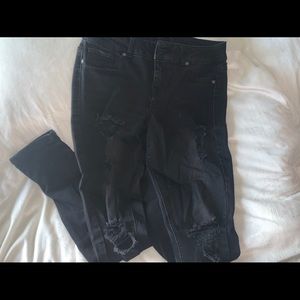Maurice’s Ripped Black Skinny Jeans